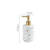 Beautiful 370ml Ceramic Lotion Soap Dispenser Refillable Pump Bottles for Bathroom, Countertop Bathroom Decor view 2