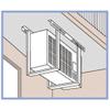 YXEDPBF Air Conditioner Ceiling Mounting Bracket Stand, Top-Mounted Support Brackets for Ductless AC Condenser Units, Universal Outdoor Mini Split Mounting Bracket, Heat Pump Bas view 2