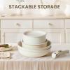 12Pcs Pots and Pans Set, Nonstick Cookware Sets White Granite Induction Cookware view 2