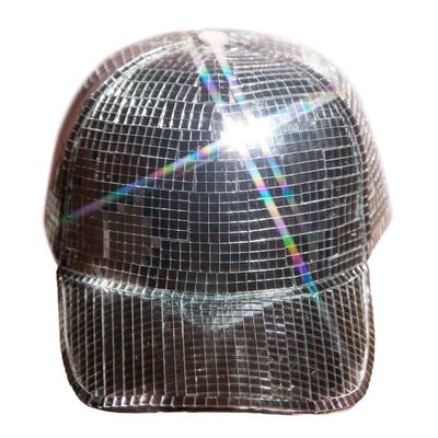 Disco Ball Bucket Hat for Djs Glitter Novelty Party Baseball Cap for Stage Club Party Dance Hat Fashion C