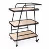 UWYTGF Multi-Layer Removable Cart,3 Tier Metal Rolling Kitchen Storage Cart with Wheels Mobile Utility Cart for Catering Serving Snacks and Tea Service view 1
