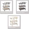 UWYTGF Multi-Layer Removable Cart,3 Tier Metal Rolling Kitchen Storage Cart with Wheels Mobile Utility Cart for Catering Serving Snacks and Tea Service view 4