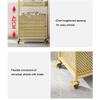 Kitchen Storage Cart Rolling Cart Storage Trolley 3 Tier Rolling Storage Rack Metal Mesh Wire Rolling Cart Laundry Utility Cart Kitchen Storage Organizer Narrow Shelf Rolling S,Gold,40*24*84cm view 3