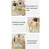 Kitchen Storage Cart Rolling Cart Storage Trolley 3 Tier Rolling Storage Rack Metal Mesh Wire Rolling Cart Laundry Utility Cart Kitchen Storage Organizer Narrow Shelf Rolling S,Gold,40*24*84cm view 4