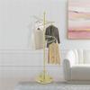FURUIM2024M Free Standing Coat Stand Spiral Rotating Coat Rack 60.2" Tall Gold Stand Carbon Steel and Iron Frame Ideal for Clothing Storage view 4