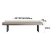 KHUTRW3D Modern Stainless Steel Footstool Household Sofa Bedside Stool Dining Chair Light Luxury High-Grade Shoeshine Bench Long Entryway(120 * 40 * 40cm) view 2