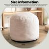 Sqodok Round Stuffed Pouf Ottoman for Foot Stools, 20"x 15" Corduroy Poufs Ottoman with Shredded Foam Filling, Washable Floor Poufs Foot Rest for Living Room Bedroom Home Decor and Office Chair view 2