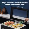 Black Chafing Dishes for Buffet,9L Stainless Steel Chafing Dish Buffet Set,Transparent Hydraulic Lid & Smooth Edges & Fuel Tank,Food Warmers for Parties Buffet for Wedding/Event view 4