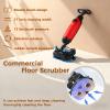 BANGBANGJI Professional Electric Floor Scrubber, Floor Buffer Machine, 17 Cleaning Width, Cordless Design, Dual Rotary Brushes, 360 Rotation Multi-Surface Use view 3