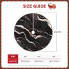 Black Rose Gold Marble Print Tree Skirts 30/36/48 Inch, Classic Christmas Tree Skirt for Festive Home Party Decorations view 4