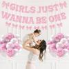 39PCS Girls Just Wanna Be One Party Decorations,1st Birthday Decorations, Kits Includes Pink Bow Banner, Cake Cupcake Toppers, Birthday hatBalloons, high chair Banner for First Year Coquete Theme view 3