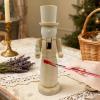 Christmas Wooden Paintable Nutcracker, Wood Nutcrackers Figures Unfinished, DIY Blank Wooden Nutcracker to Paint, Paint Your Own Nutcrackers, Woodennutcracker Ornaments for Fireplace, Entrance(A) view 2