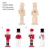 Christmas Wooden Paintable Nutcracker, Wood Nutcrackers Figures Unfinished, DIY Blank Wooden Nutcracker to Paint, Paint Your Own Nutcrackers, Woodennutcracker Ornaments for Fireplace, Entrance(A) view 4