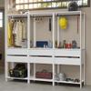 Madesa Garage Storage Rack with 6 Drawers and Hanging Spaces 82" L Multiuse Modular Organization Cabinet for Tools (WHITE) view 1