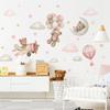 Teddy Bear Wall Decals - Cartoon Bear Air Balloon Star Moon Cloud Wall Stickers for Kids Room Girls and Boys Bedroom Baby Room Nursery Decoration (Pink Bear Wall Decal) view 4