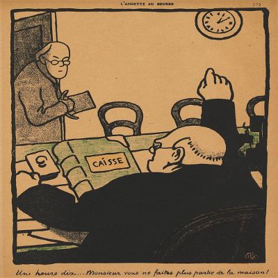 EAGBJTPTM Famous Print Artwork Poster Wall Decor Crimes and Punishments XV by Felix Edouard Vallotton Posters And Prints for Home Decor 60x90cm
