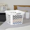 1.5 Bushel Square Plastic Laundry Basket, White with Double Comfort Grip Handles, Durable Lightweight Laundry Hamper, for Bathroom Bedroom Laundry Room, 2026 New, Home Organization Essential view 2