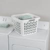 1.5 Bushel Square Plastic Laundry Basket, White with Double Comfort Grip Handles, Durable Lightweight Laundry Hamper, for Bathroom Bedroom Laundry Room, 2026 New, Home Organization Essential view 4