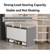 Shoe Storage Bench with Padded Seat Cushion, Entryway Shoe Rack Ottoman, Multi-Functional Shoe Organizer with Door, Stylish Living Room Storage Solution view 3