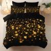 Black Duvet Cover Set King Size - Romance Love Fantasy Printed Comforter Cover Kids Girls 3 Pcs, Bedding Set with Zipper Closure Soft Breathable Microfiber view 2