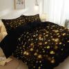 Black Duvet Cover Set King Size - Romance Love Fantasy Printed Comforter Cover Kids Girls 3 Pcs, Bedding Set with Zipper Closure Soft Breathable Microfiber view 3