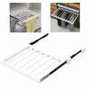 Above Washing Machine Drying Rack,Pull Out Clothes Hanger,Hidden Clothes Rack,Press and Rebound,Push-to-Pop-Out,for Use Above Closets and Wa(Size:W: 56-61cm(22.04-24.01 in),Color:D: 54cm (21.25in)) view 1