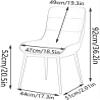 4 Piece Faux Leather Dining Chairs Kitchen Living Room Lounge Counter Chairs Sturdy Metal Legs(Cream) view 3
