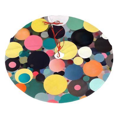Abstract painting of circles Printed 48" Christmas Tree Skirt - Christmas Decoration for Christmas and New Year's Parties