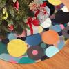 Abstract painting of circles Printed 48" Christmas Tree Skirt - Christmas Decoration for Christmas and New Year's Parties view 2