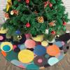 Abstract painting of circles Printed 48" Christmas Tree Skirt - Christmas Decoration for Christmas and New Year's Parties view 3
