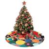 Abstract painting of circles Printed 48" Christmas Tree Skirt - Christmas Decoration for Christmas and New Year's Parties view 4