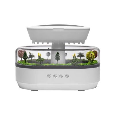 Small Humidifier, Rain Drop White Noise Essential Oil Diffuser Smart Home Aroma Mini Landscape Humidifier For Relaxation And Air Purification,for Travel, & Small Rooms
