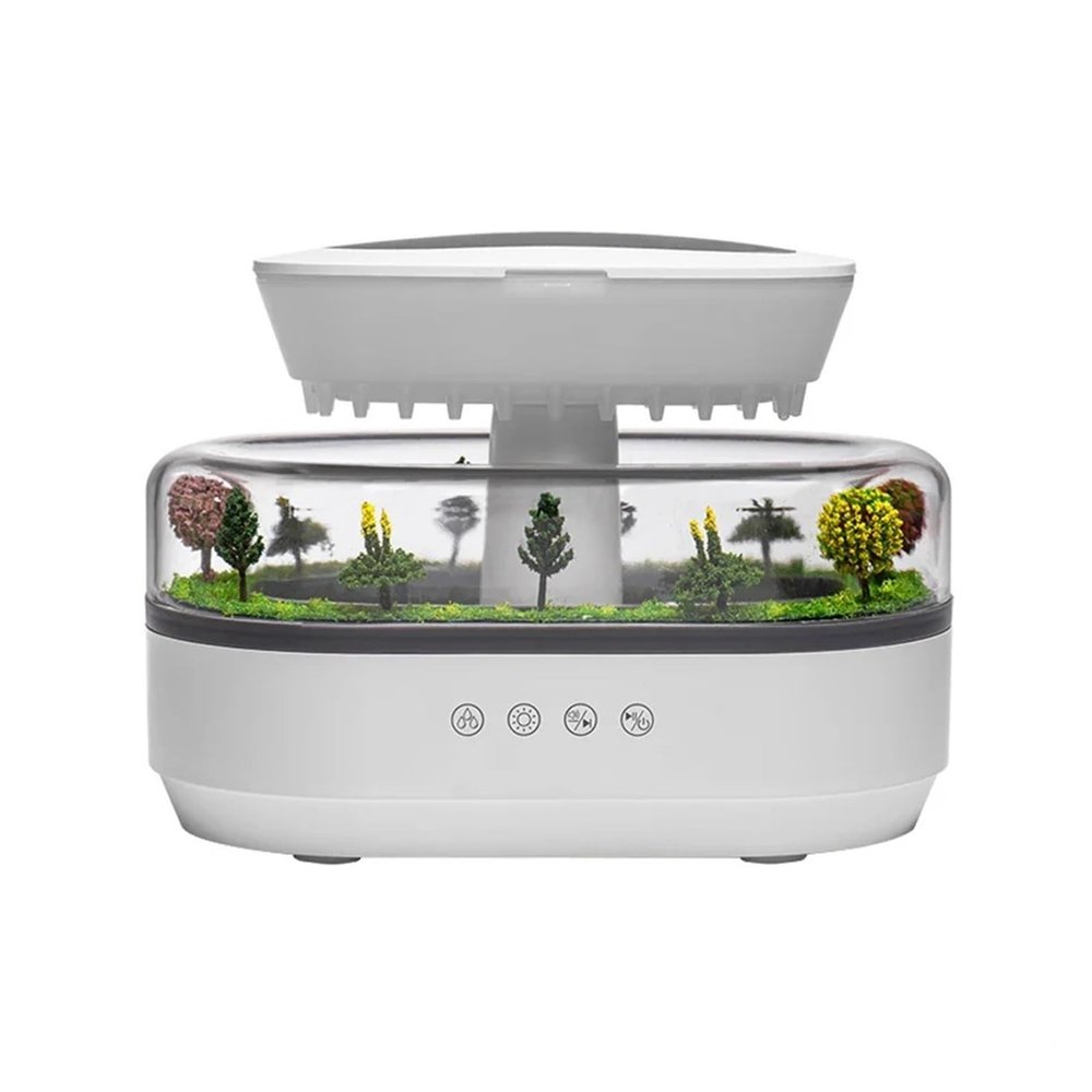 Small Humidifier, Rain Drop White Noise Essential Oil Diffuser Smart Home Aroma Mini Landscape Humidifier For Relaxation And Air Purification,for Travel, & Small Rooms