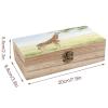 TESBNDDJ Wooden Jewelry Box Keepsake Storage Organizer Giraffe Stretching Its Neck to Eat Leaves Handmade Wooden Box for Storing Jewelry Coins Tartot Cards Small Treasures view 2