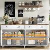 4 EVER WINNER 55" Large Buffet Cabinet with Storage, Mid-Century Modern Coffee Bar Cabinet with 2 Drawers, 4 Doors & Adjustable Shelves, White Sideboard for Kitchen, Dining Room view 4