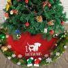 Christmas Tree Skirt I Love Dachshunds Christmas Decorations Soft Red Green Christmas Decor Mat for Xmas Holiday Decorations 30" view 1