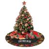 Christmas Tree Skirt Live Free or Die Christmas Decorations Soft Red Green Christmas Decor Mat for Xmas Holiday Decorations 30" view 4