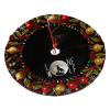 Christmas Tree Skirt Lone Wolf Moon Christmas Decorations Soft Red Green Christmas Decor Mat for Xmas Holiday Decorations 36" view 3