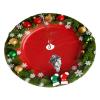 Christmas Tree Skirt Viking Norse Wolf Raven Christmas Decorations Soft Red Green Christmas Decor Mat for Xmas Holiday Decorations 36" view 3