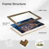 Framed Winter Fairy Tale Poster Canvas Print Art, Rustic Wall Art, Painting Pictures,Elegant Home Decor, Christmas Decoration for Living Room, Bedroom,Apartment (Retro Framed,12L X16W) view 2