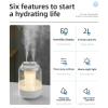 Luocute Double Spray Humidifier, 2L Large Capacity USB Powered Quiet Mist Humidifier for Home Bedroom Office, with Digital Display 3 Mist Modes Night Light view 3