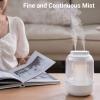 Luocute Double Spray Humidifier, 2L Large Capacity USB Powered Quiet Mist Humidifier for Home Bedroom Office, with Digital Display 3 Mist Modes Night Light view 4