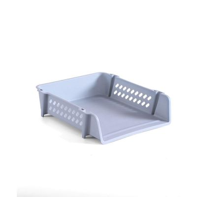 AIJIEjie File Holder Desktop Organizer Stackable File Rack Papers A4 Storage Tray/24(Blue)