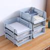 AIJIEjie File Holder Desktop Organizer Stackable File Rack Papers A4 Storage Tray/24(Blue) view 2