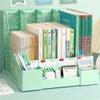 AIJIEjie File Holder Desk Organizer File Folder, Desktop Magazine Holder, Office Sorter Rack, Vertical Dividers/26(Green) view 4
