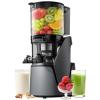 EanOruus Juicer Machines, 3-in-1 Cold Press Juicer with 6.5" Extra Large Chute, 100oz Large Capacity, AC Motor, Makes Juice, Nut Milk & Sorbet, Premium Gray view 1