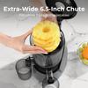 EanOruus Juicer Machines, 3-in-1 Cold Press Juicer with 6.5" Extra Large Chute, 100oz Large Capacity, AC Motor, Makes Juice, Nut Milk & Sorbet, Premium Gray view 4