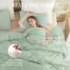 120x128 Oversized King Comforter, Extra Large King Size Comforter Oversized, All Season Soft Lightweight Quilt Down Alternative Duvet Insert with 8 Corner Tabs(120x128, Sage Green) view 2