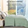 120x128 Oversized King Comforter, Extra Large King Size Comforter Oversized, All Season Soft Lightweight Quilt Down Alternative Duvet Insert with 8 Corner Tabs(120x128, Sage Green) view 3