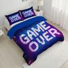 68" x 86" Coverless Quilt 7.5 Tog, Reversible Washable Blue Quilted Duvet, Super Soft Warm Comfy Simple Word 2 Bedding Camping Duvet with 1 Pillowcases Twin view 2